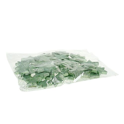 Floristik24 Craft stars verde menta 4-5cm 40pcs
