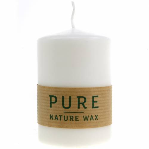 Artículo PURE Nature Safe Candle vela de columna estearina, cera de colza 90/60mm blanco 1ud