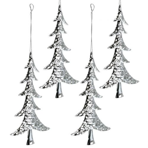 Floristik24 Árbol plateado para colgar 15cm 8pcs