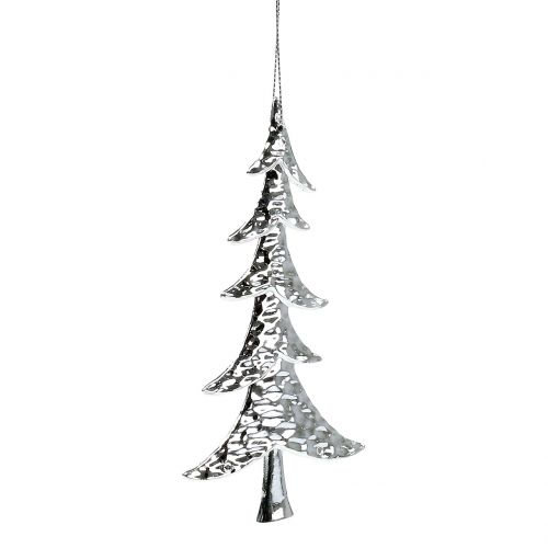 Floristik24 Árbol plateado para colgar 15cm 8pcs