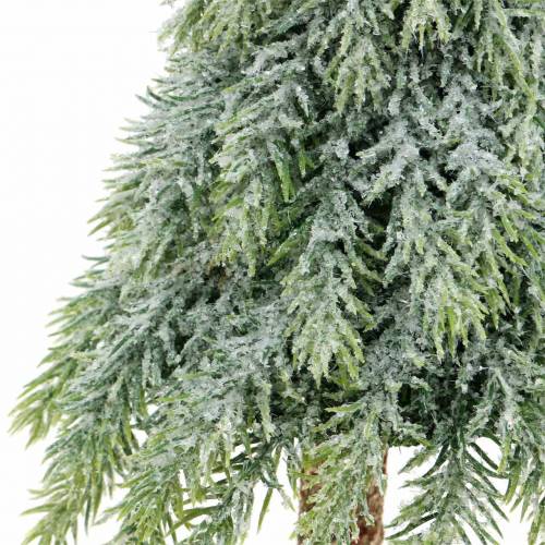 Floristik24 Árbol de Navidad Deco verde nevado, blanco 56cm