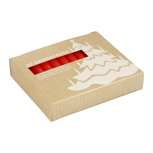 Artículo Velas de árbol rojas 20 piezas