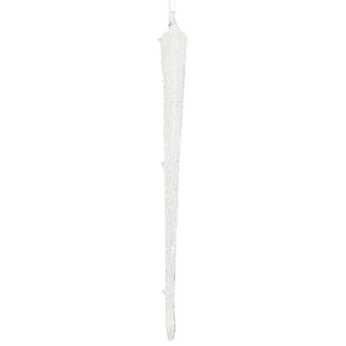Decoración de árbol de cristal con forma de carámbano para colgar, 19 cm, 3 piezas