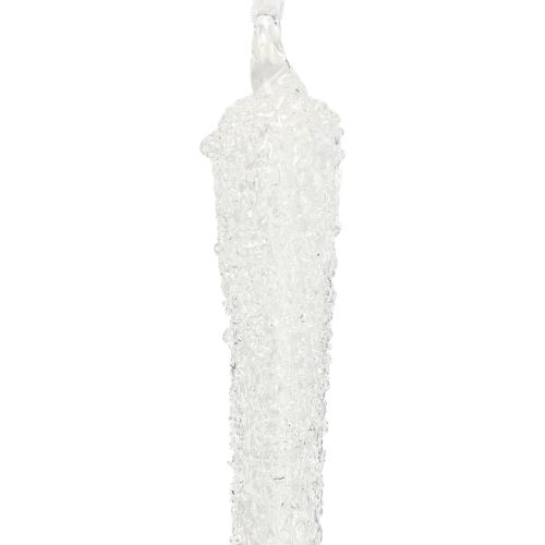 Artículo Decoración de árbol de cristal con forma de carámbano para colgar, 19 cm, 3 piezas