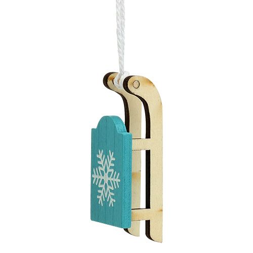 Floristik24 Mezcla de adornos para árboles 3.5cm - 7.5cm azul, blanco 12pcs