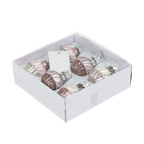 Floristik24 Decoración de árboles Muffins Mix Ø2,5cm 6pcs