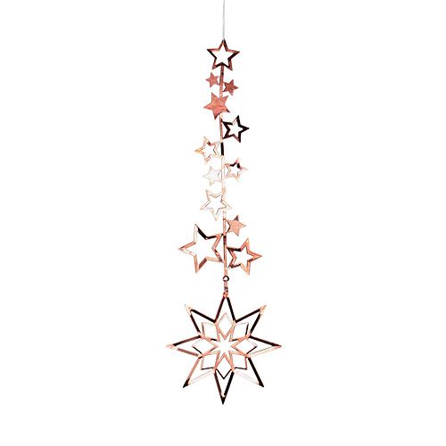 Floristik24 Decoración árbol estrella 20cm cobre 1p