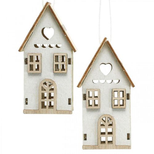 Adornos para árboles de Navidad, decoración de casas de madera Al 7,5 cm 6 piezas