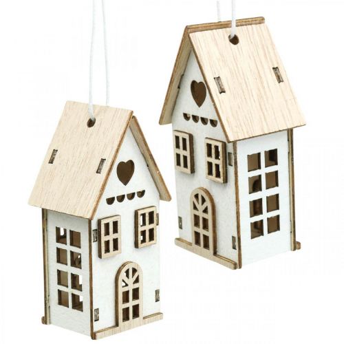Artículo Adornos para árboles de Navidad, decoración de casas de madera Al 7,5 cm 6 piezas
