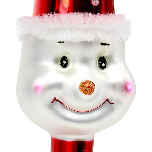 Artículo Figura de copa de árbol Muñeco de nieve 30cm Rojo, Blanco