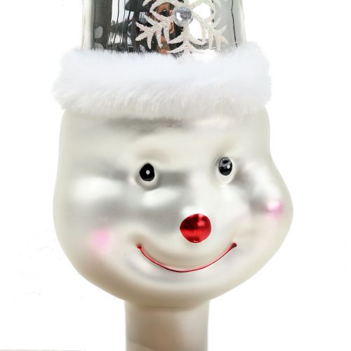 Floristik24 Copa de árbol muñeco de nieve de cristal 30cm