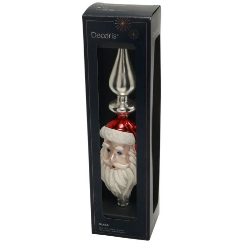 Artículo Adorno para árbol de Navidad de Papá Noel de cristal 34cm
