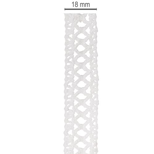 Cinta decorativa de encaje de algodón para diseños creativos, 18 mm, 10 m | Floristik24.es