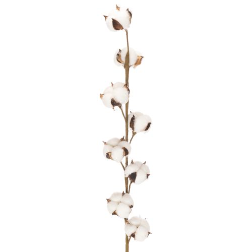 Rama artificial de algodón con 8 flores naturales, 78 cm.