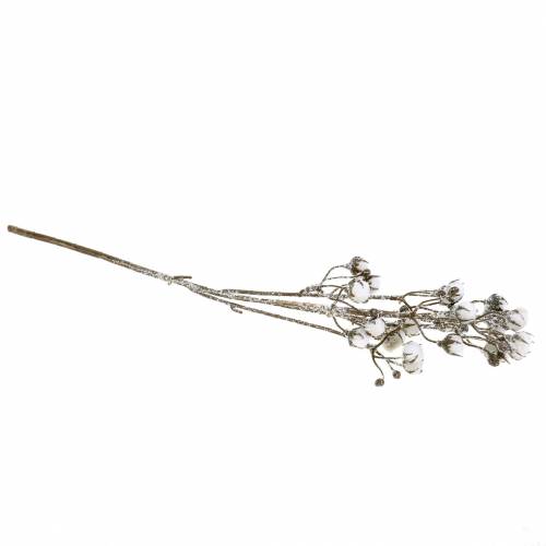Floristik24 Rama de algodón helado 47cm