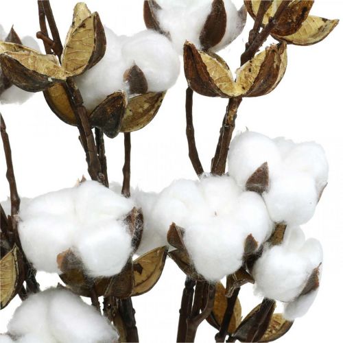 Floristik24 Rama de algodón Rama decorativa artificial algodón 61cm 3pcs