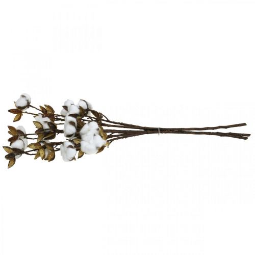 Artículo Rama de algodón Rama decorativa artificial algodón 61cm 3pcs
