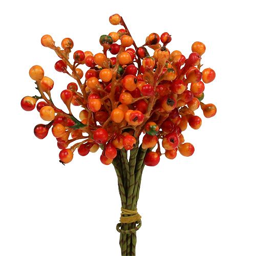 Racimo de bayas naranja L20cm