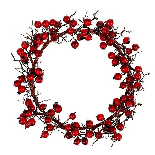 Floristik24 Corona de bayas Ø15cm rojo