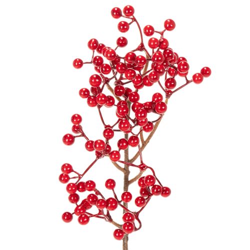 Rama de acebo artificial con bayas rojas, rama decorativa para jarrones, 47 cm, 3 piezas. | Floristik24.es