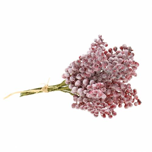 Floristik24 Baya roja, helada 21cm 12 piezas