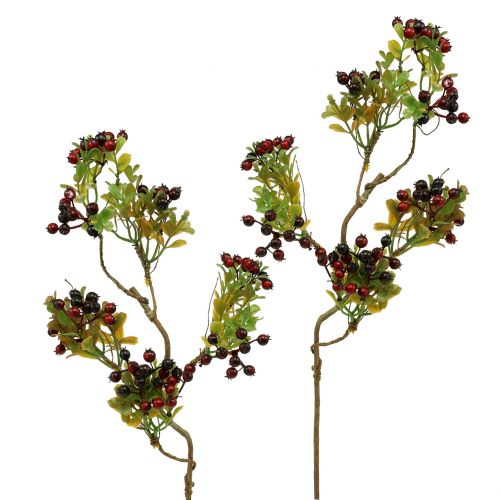 Rama de baya artificial Cotoneaster Red 50cm 2pcs