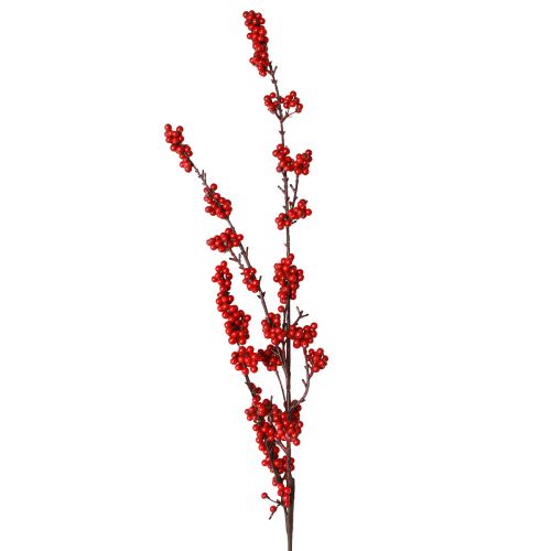 Floristik24 Rama de bayas roja rama decorativa bayas rojas artificiales 115cm