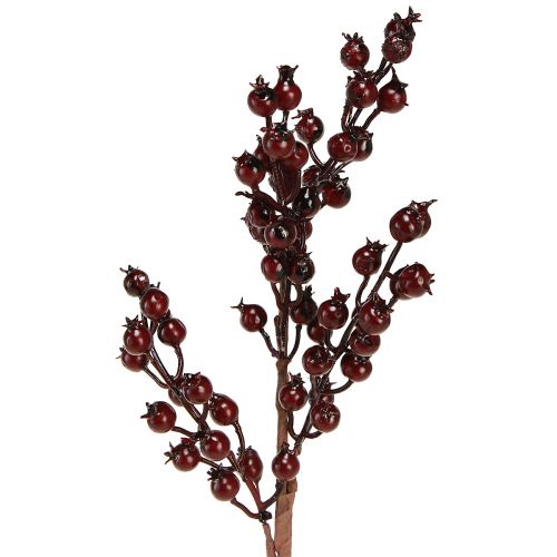 Artículo Rama de bayas frutos rojos ramas decorativas Navidad 39cm 2ud
