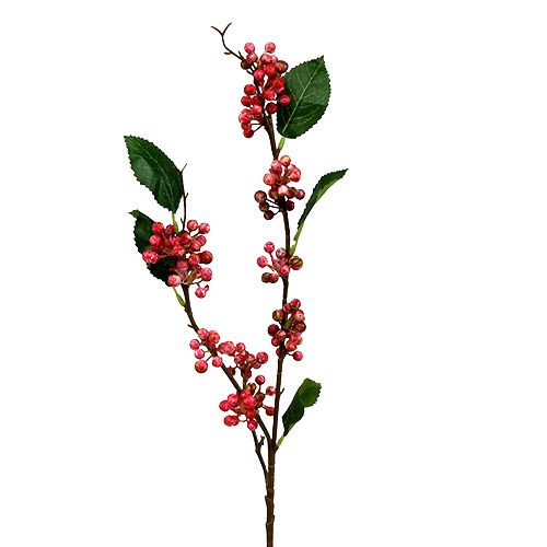 Floristik24 Berry branch artificial rojo-blanco 64cm 6pcs