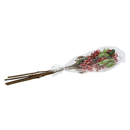 Floristik24 Berry branch artificial rojo-blanco 64cm 6pcs