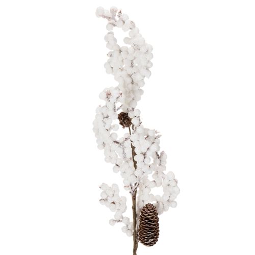 Rama artificial decorativa de invierno con bayas y piñas, 60 cm. comprar | Floristik24.es