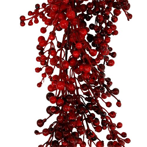 Artículo Percha de ramitas de bayas rojo L70cm 1p