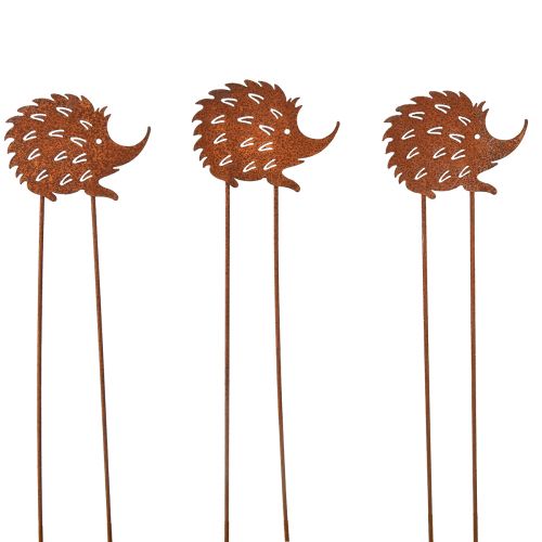Artículo Tapón de cama erizo óxido metal pátina 10x8,5cm 6 piezas