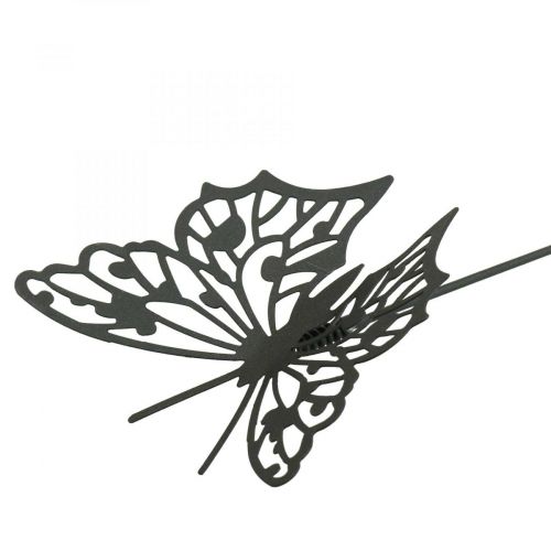 Artículo Tapón flor metal mariposa negro 10,5×8/44cm 3uds