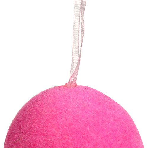 Floristik24 Huevos decorativos flocados 7cm 18uds
