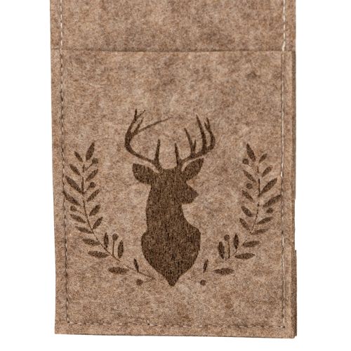 Estuche para cubiertos con motivo de ciervo, de fieltro, 26 cm, 4 piezas | Floristik24.es