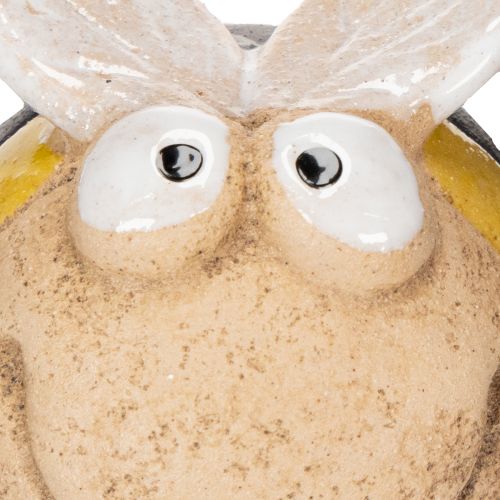 Artículo Figura de abeja de cerámica para detalles decorativos en alféizares o salas de estar, 7 cm, 3 piezas