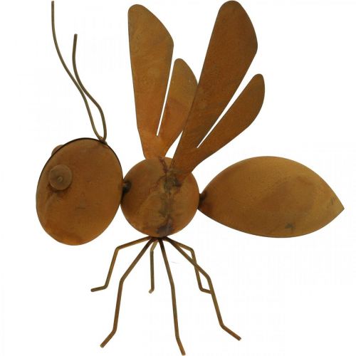 Artículo Figura decorativa abeja, insecto de metal, decoración de jardín con pátina L20cm H19cm