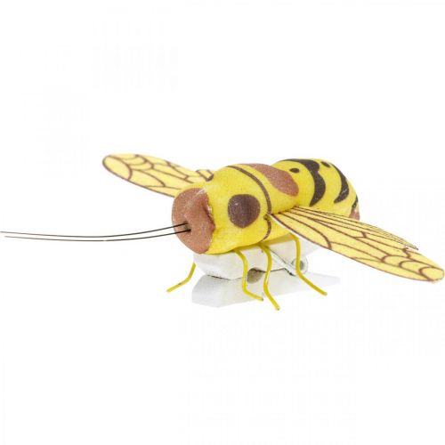 Floristik24 Deco clip abeja, decoración de primavera, abeja para clip, decoración de regalo 3 piezas