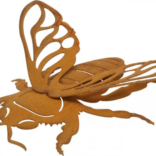 Floristik24 Decoración de jardín con pátina abeja L15cm