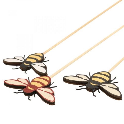 Artículo Tapón de abeja tapón de flor de madera color natural 34cm 12pcs