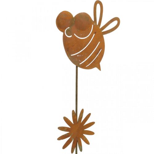 Artículo Estaca de jardín abeja, decoración de primavera, estaca de metal óxido L24,5cm 6 uds.