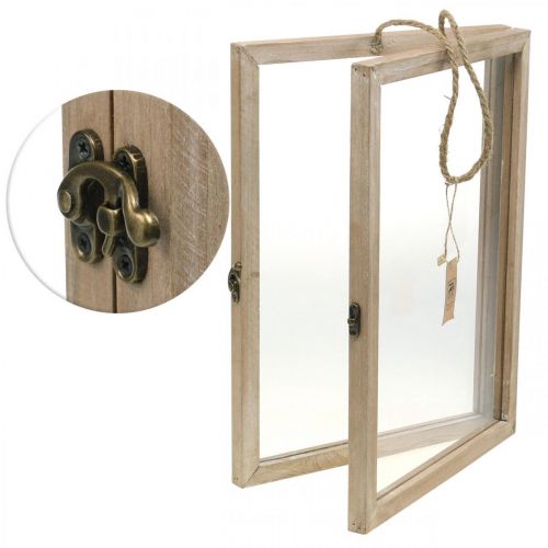 Floristik24 Marco de madera para relleno, bricolaje, herbario, decoración de pared para colgar 38 × 28cm.
