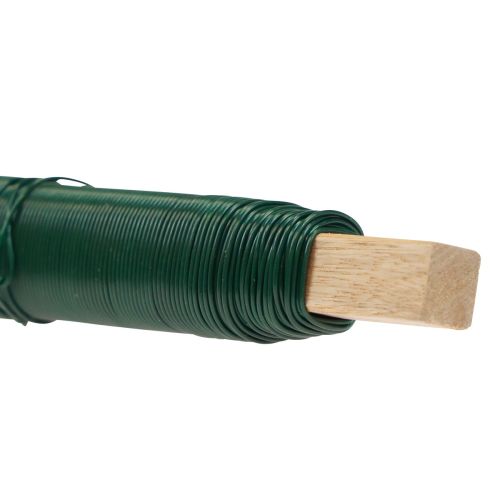 Alambre de flores para envolver alambre para atar alambre verde 0,65 mm 100 g 3 piezas