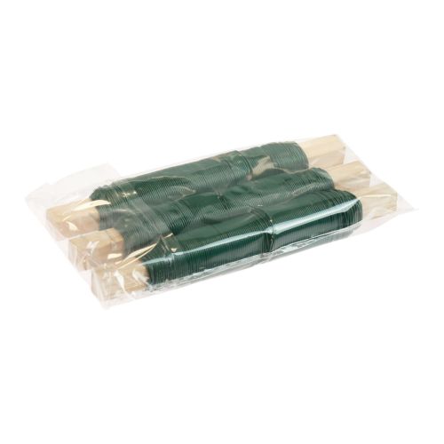 Floristik24 Alambre de flores para envolver alambre para atar alambre verde 0,65 mm 100 g 3 piezas