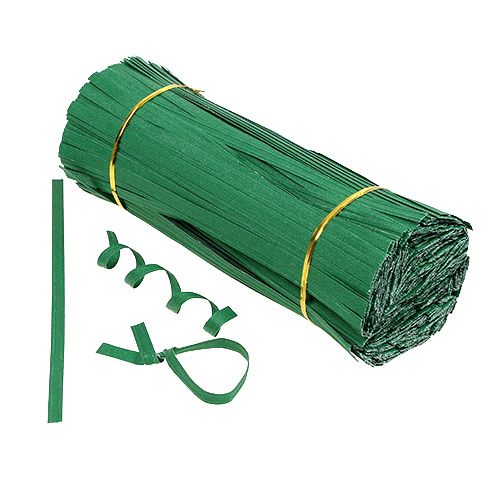 Floristik24 Tiras de unión verde medio 25cm 2 hilos 1000p