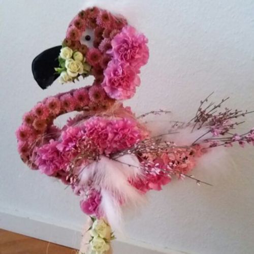 Floristik24 Figura de espuma floral flamenco 70cm x 35cm