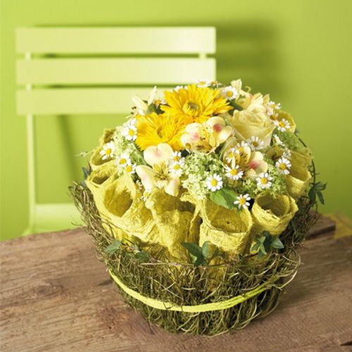 Artículo Cuenco floral húmedo de espuma para arreglos florales Ø18cm 2uds