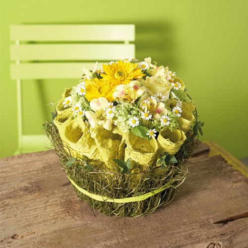 Artículo Cuenco arreglo floral espuma floral húmeda H6cm Ø14cm 4 piezas