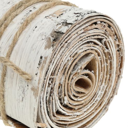Floristik24 Rollo de corteza de abedul blanqueado 10cm x 2,5m